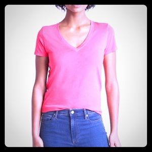 SOLD…..NWT GAP easy Tee v-neck Shirt in Coral